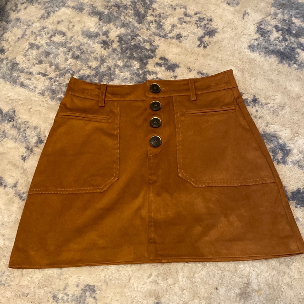Brown Zara TRF mini skirt size small